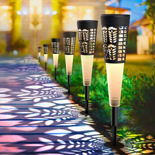 Solar Lights Outdoor Garden, Up to 20Hrs Super Bright Solar Pathway Lights, 6 Pack Solar Powered Landscape Lights Solar Lights Outdoor Garden, Up to 20Hrs Super Bright Solar Pathway Lights, 6 Pack Solar Powered Landscape Lights