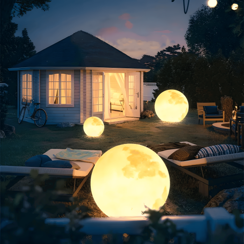 Full Moon Floor Lamp - Waterproof & Solar-Powered Full Moon Floor Lamp - Waterproof & Solar-Powered